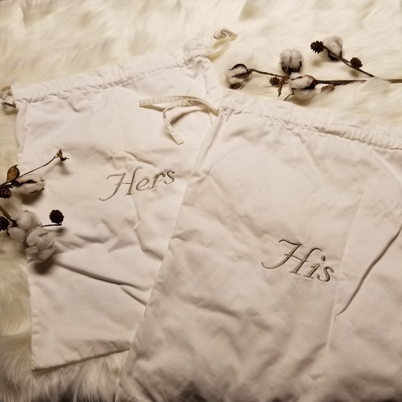 Pottery Barn Handbags - Honeymooners Pottery Barn dirty laundry bags